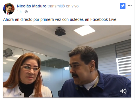 ¡Upss! Chavistas dejan en la calle a Nicolás en plena transmisión de Facebook Live (Video+tengo hambre)