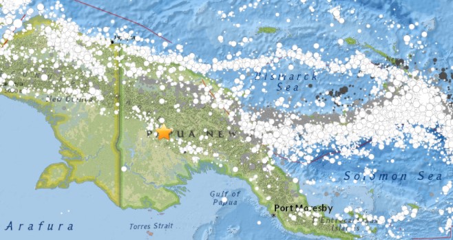 Fuerte sismo de magnitud 7.5 sacude a Papúa Guinea