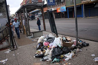 Zamuros y perros escarban en la basura que inunda San Cristóbal y otros municipios