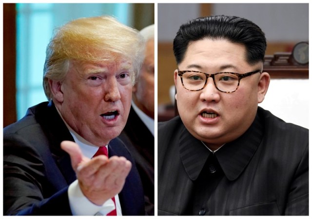 IMAGEN DE ARCHIVO: Combinación de fotos del presidente de Estados Unidos, Donald Trump, y del líder norcoreano Kim Jong Un. 17 de mayo de 2018 y 27 de abril de 2018, respectivamente  REUTERS/Kevin Lamarque y Korea Summit Press Pool/