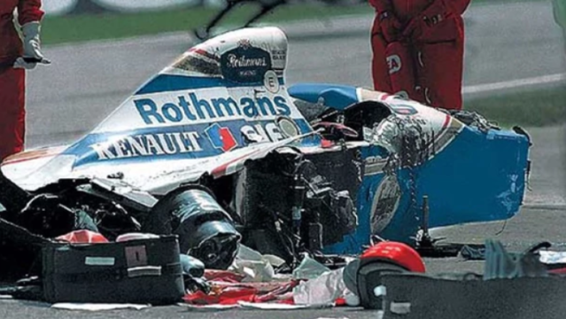 El monoplaza en el que se estrelló Ayrton Senna. Infobae