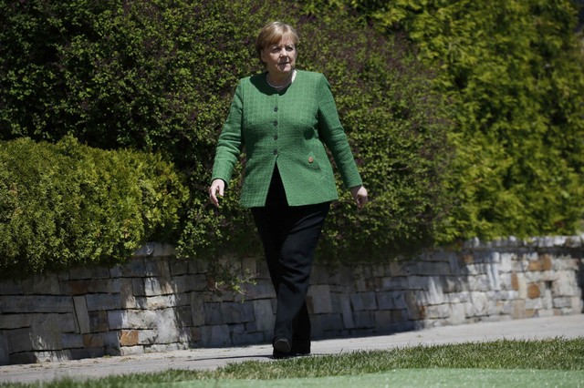 German Chancellor Angela Merkel arrives at the the G-7 summit in Charlevoix, Quebec, Canada, June 8, 2018. REUTERS/Leah Millis
