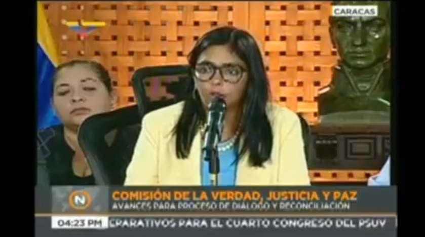 Delcy Rodríguez a presos políticos: Encontraremos la fórmula para resolver las diferencias #2Jun