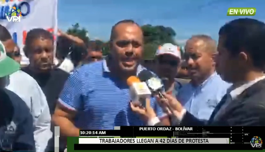 Protesta de trabajadores de las empresas básica de Guayana #15Oct (video)