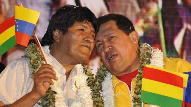 Evo Morales y Hugo Chávez