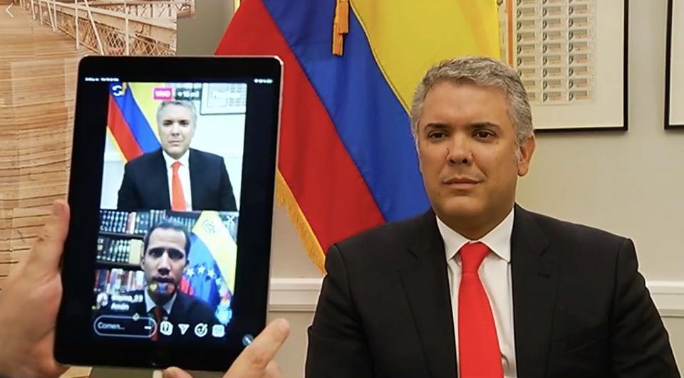 Duque reiteró a Guaidó su apoyo para el ingreso de ayuda humanitaria a Venezuela (VIDEO)