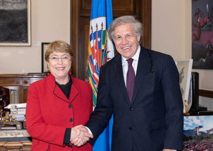 Almagro conversó con Bachelet  sobre estado de los DDHH en América (Fotos)