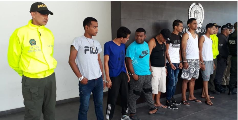 Policía de Colombia capturó a ocho miembros del “Tren de Aragua” en Cúcuta (VIDEO)
