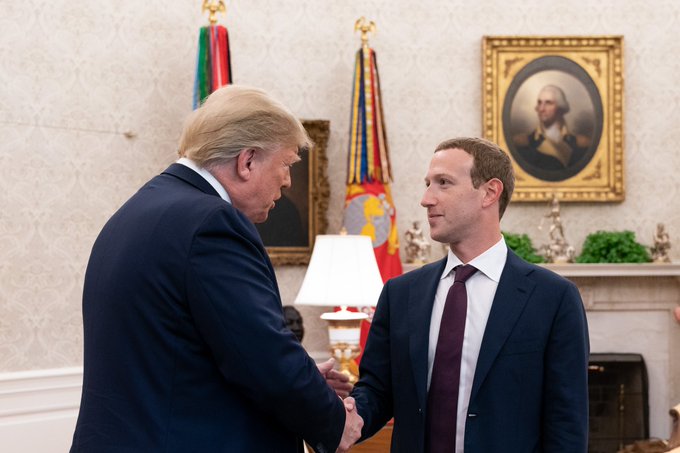 Donald Trump se reunió con Mark Zuckerberg en la Casa Blanca
