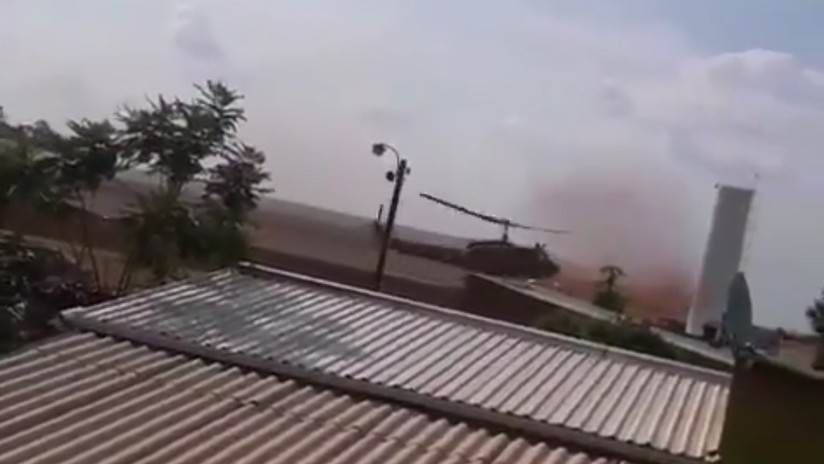 Así cayó este helicóptero militar en Paraguay mientras participaba en un operativo antidrogas (VIDEO)