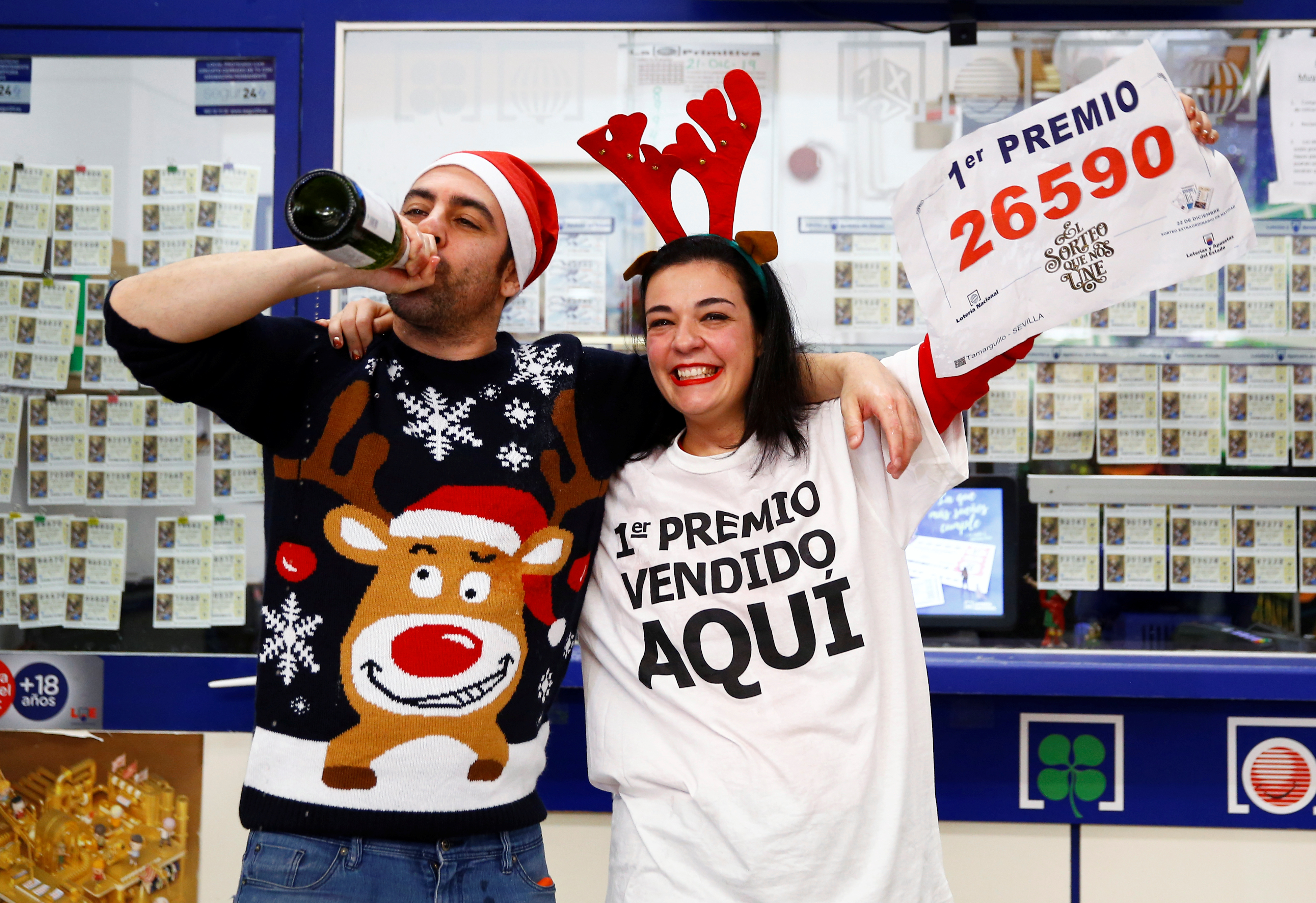 El número 26.590, premiado con el Gordo en la lotería de Navidad española