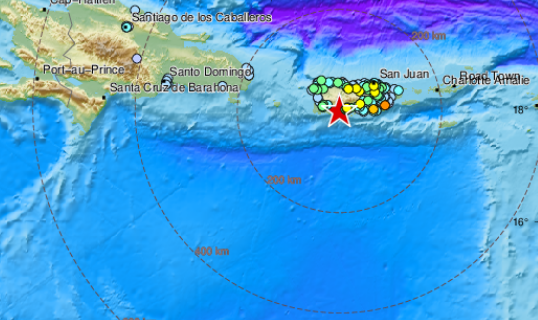 Nuevo sismo de magnitud 6.5 azota Puerto Rico
