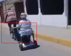 En una bicicleta con remolque es trasladada una doctora en Barquisimeto para llegar a su consultorio (VIDEO)