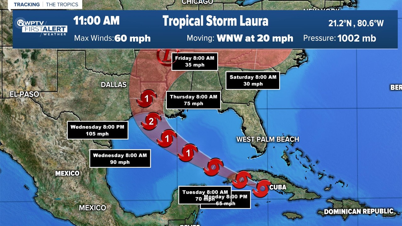 Las tormentas tropicales Marco y Laura se dirigen hacia Luisiana