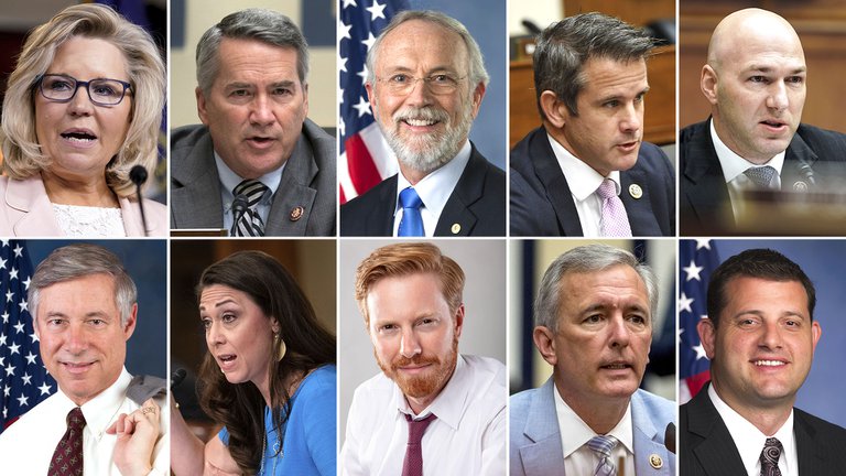 Quiénes son los 10 republicanos que apoyaron el impeachment contra Donald Trump