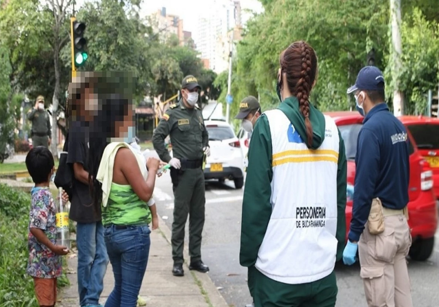 Rescataron a menores venezolanos que eran usados para la mendicidad en Bucaramanga (Foto)