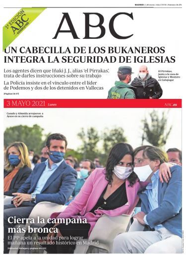 Portadas de la prensa internacional de este lunes 3 de mayo de 2021