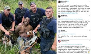 Policías provocan indignación al posar para una foto con un sospechoso de robo en Misisipi