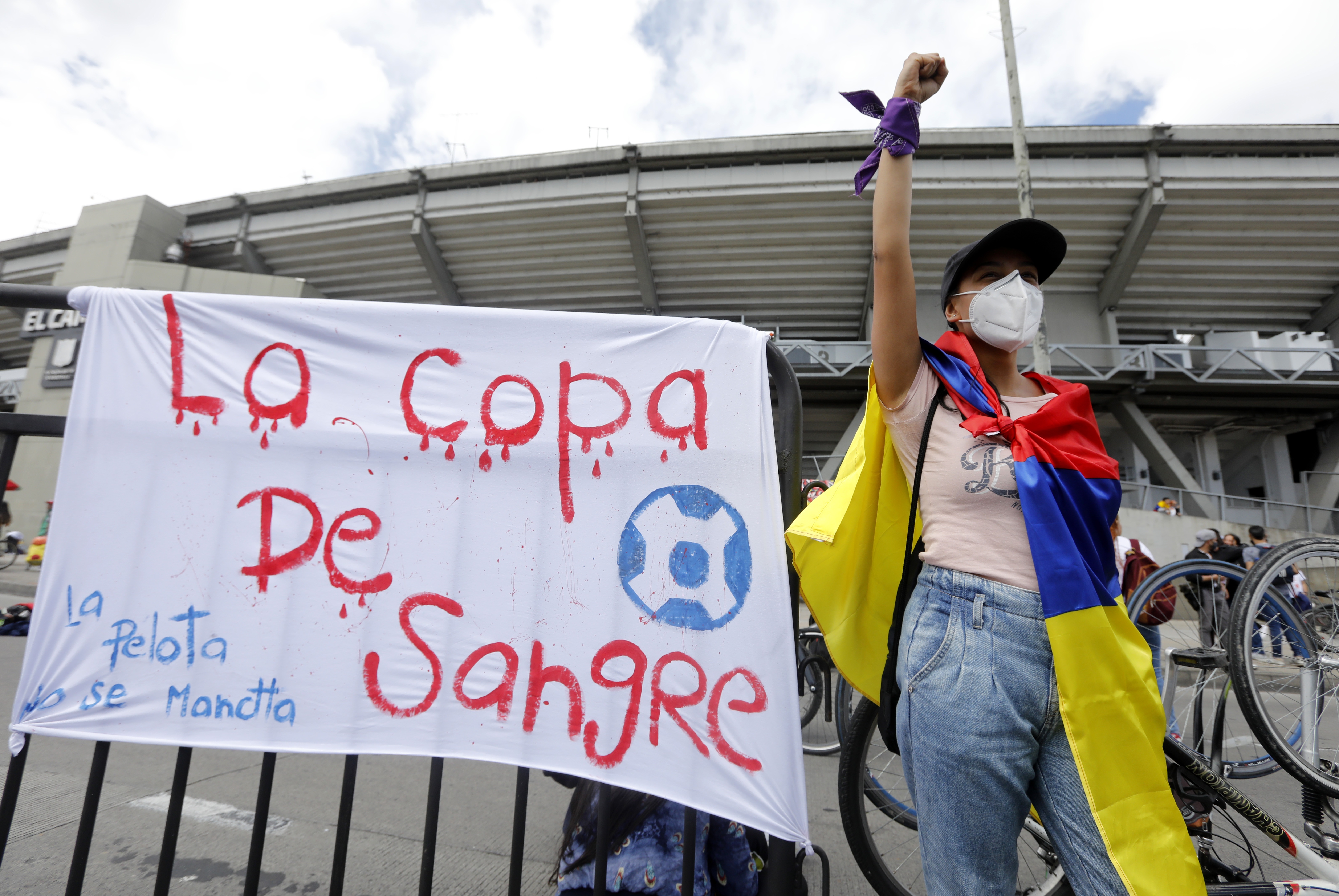 Protestaron pacíficamente en Bogotá contra realización de la Copa América