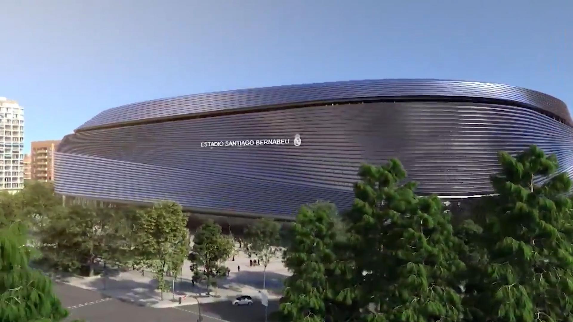 Impactantes imágenes del nuevo Santiago Bernabéu: Así se mueven dos tramos del techo retráctil de la casa del Real Madrid