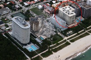 Residentes del edificio cercano al derrumbe en Miami temen por su seguridad