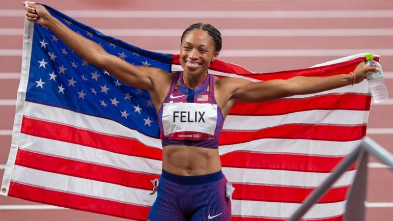 La estadounidense Allyson Felix es la reina olímpica de la pista de atletismo