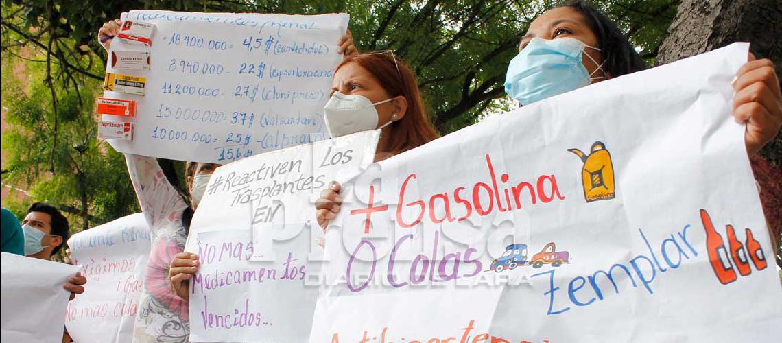 Pacientes renales de Lara luchan por sus vidas protestando en las calles