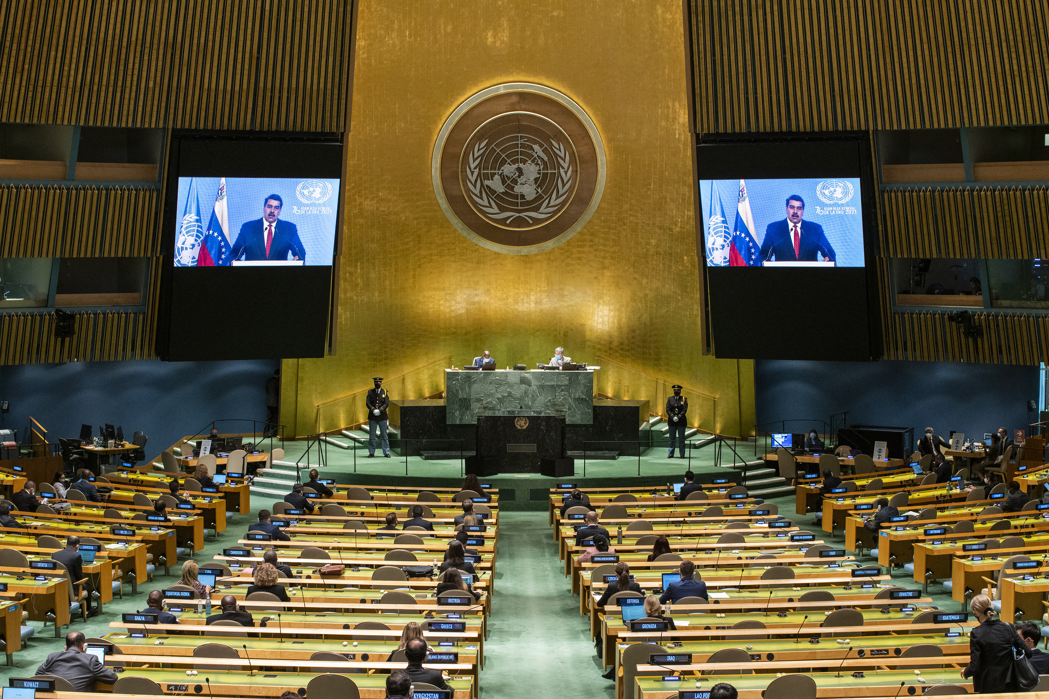 ¿A quién le habló Maduro? Discurso chavista volvió a quedarse sin oyentes en la ONU (FOTO)