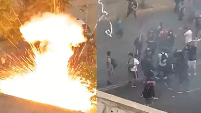 Fanáticos del Club Universidad de Chile resultaron heridos tras explosión con fuegos artificiales (VIDEO)