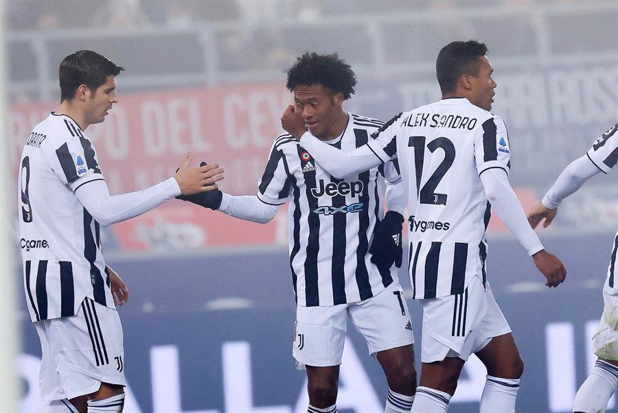 Morata y Cuadrado guiaron a la Juve en la niebla de Bologna