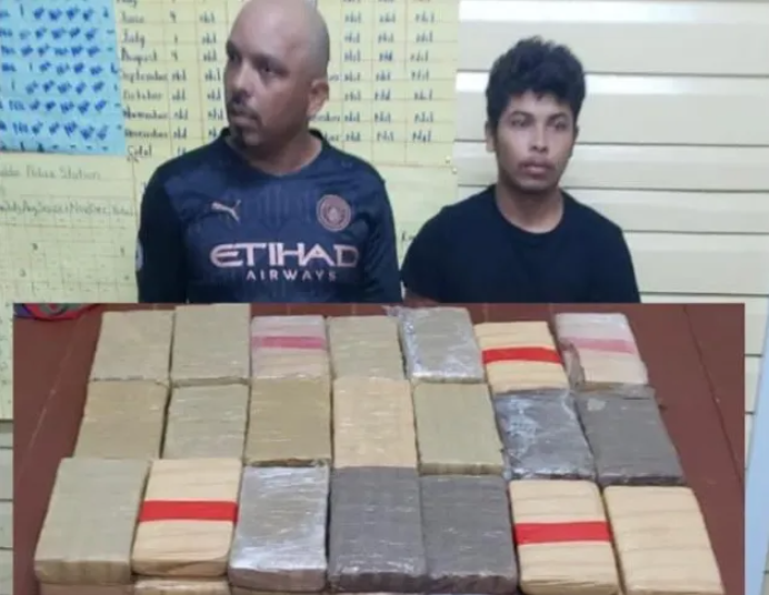 Dos venezolanos detenidos con 42 kilos de marihuana en Guyana