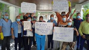 “Sueldo digno ya”: Es el grito de los trabajadores de la salud en la protesta nacional de este #15Feb (Videos)