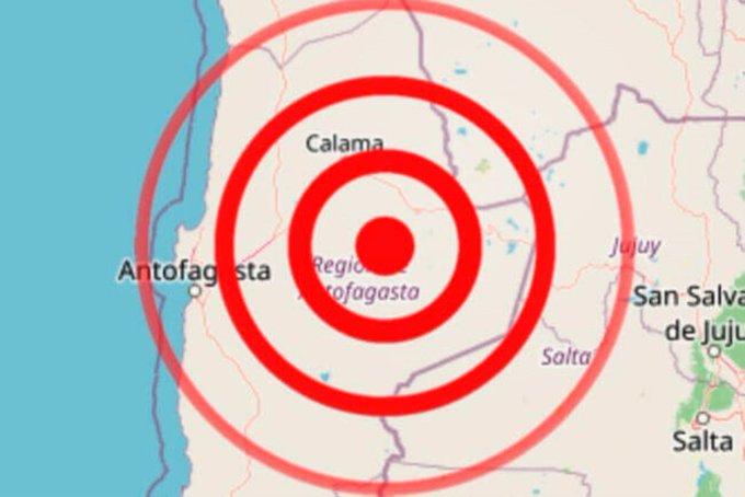 Registraron un sismo de magnitud 6,8 en el norte de Chile