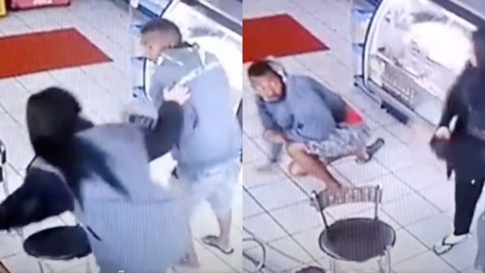 Pasó en Brasil: Le dio una golpiza a su acosador que le había tocado el muslo y el video se hizo VIRAL