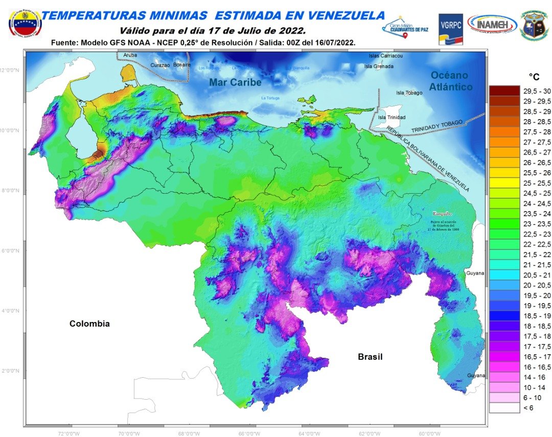 Inameh prevé nubosidad y algunas zonas despejadas en gran parte del país este #17Jul