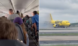 Pánico en las alturas: Vuelo que se dirigía a Atlanta estalla en llamas con decenas de pasajeros dentro (VIDEO)