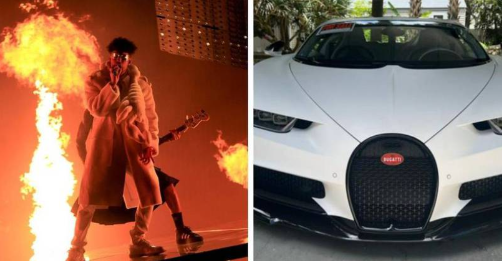 En VIDEO: así chocaron el lujoso Bugatti de Bad Bunny en Miami