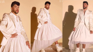 “La ropa no tiene género”: Bad Bunny posó con un vestido de novia y paralizó internet