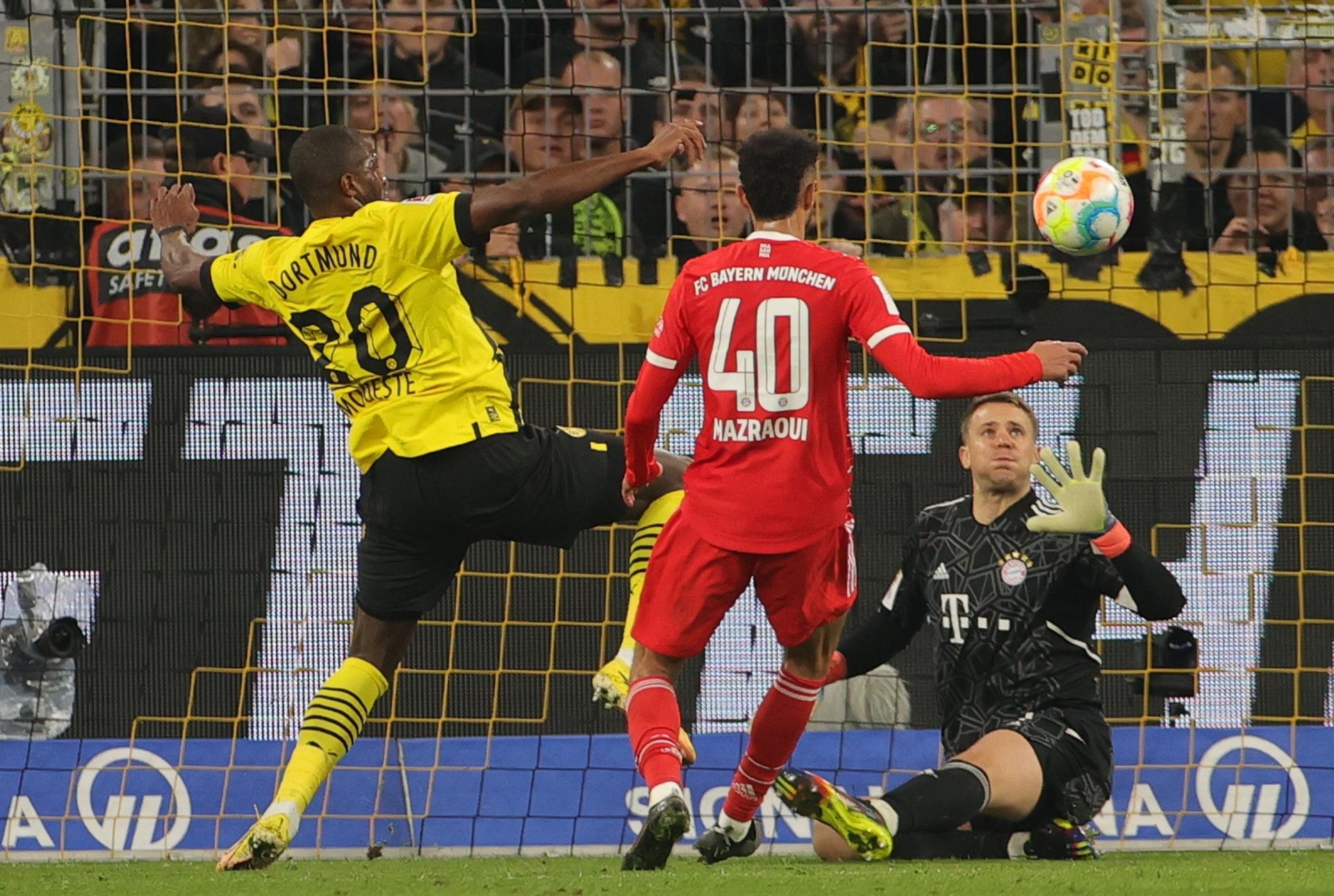 Borussia Dortmund rescató un agónico empate ante el Bayern Múnich