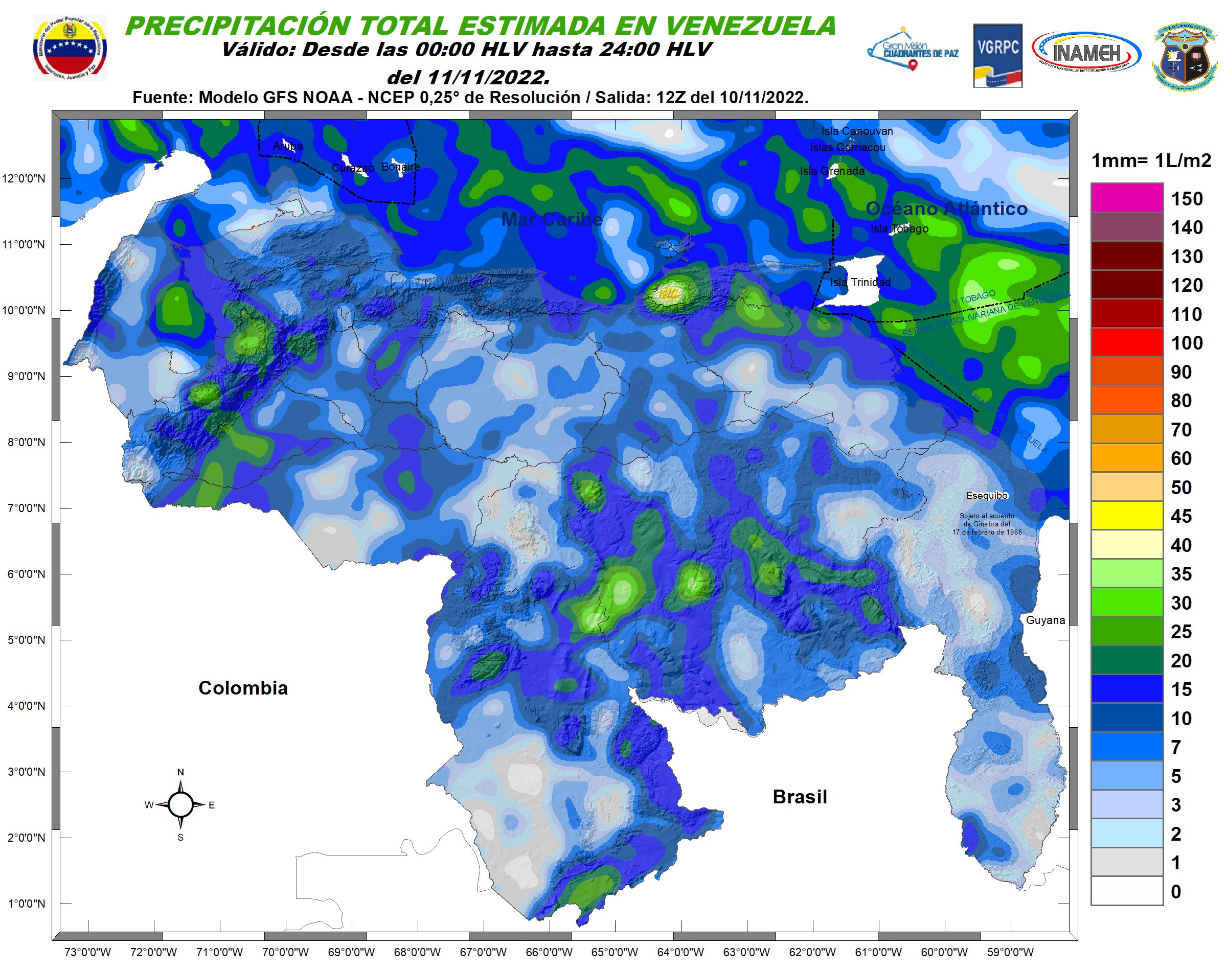 Inameh informó que la Onda Tropical 51 se desplaza sobre el centro de Venezuela #11Nov