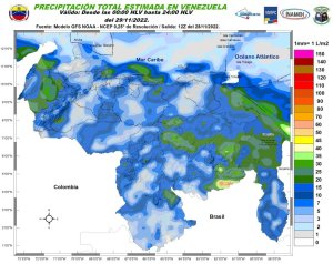 Nubosidad y lluvias: el pronóstico de Inameh en Venezuela para este #29Nov