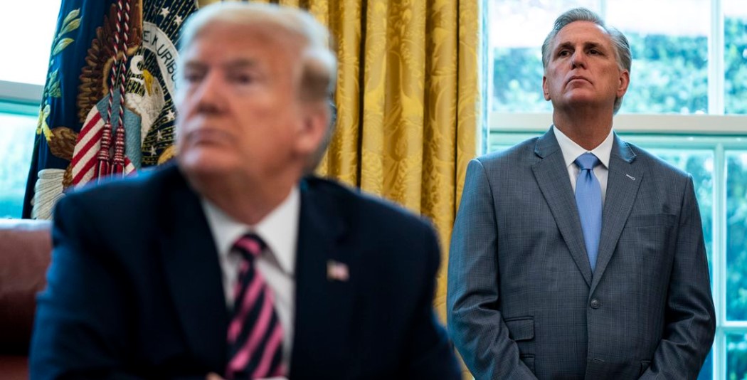 Trump llama a los republicanos a votar a favor de Kevin McCarthy como presidente de la Cámara de Representantes EEUU