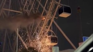 Terror en las alturas: Más de 60 personas quedaron atrapadas tras apagón en atracción de Florida (VIDEO)