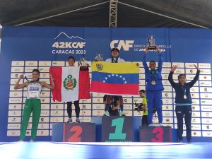 La venezolana Magaly García rompió récord en categoría fenemina del Maratón CAF 2023 (VIDEO)