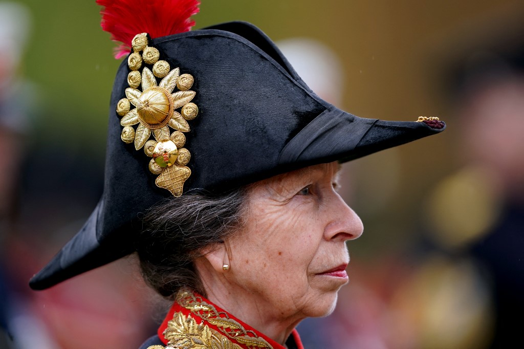 La estratégica pluma de la princesa Ana que tapó a Harry durante la coronación de su padre (Fotos)