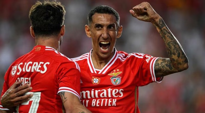 Di María se impuso a Cristiano Ronaldo en el triunfo del Benfica ante el Al Nassr