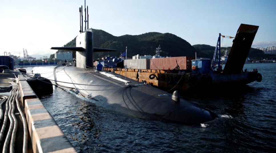 El submarino con capacidad nuclear estadounidense parte de Corea del Sur