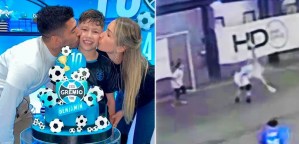 Luis Suárez celebró el cumpleaños de su hijo en una cancha de fútbol, se metió a jugar y un video del partido se hizo viral en redes