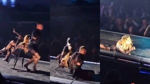 ¡Allá rodó!, el momento en que bailarín tiró al suelo a Madonna durante su concierto en Seattle (VIDEO)