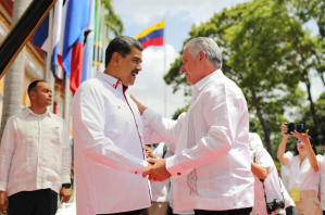 Entre recientes críticas, Maduro recibió en Miraflores la visita de Díaz-Canel y Ortega (Video)